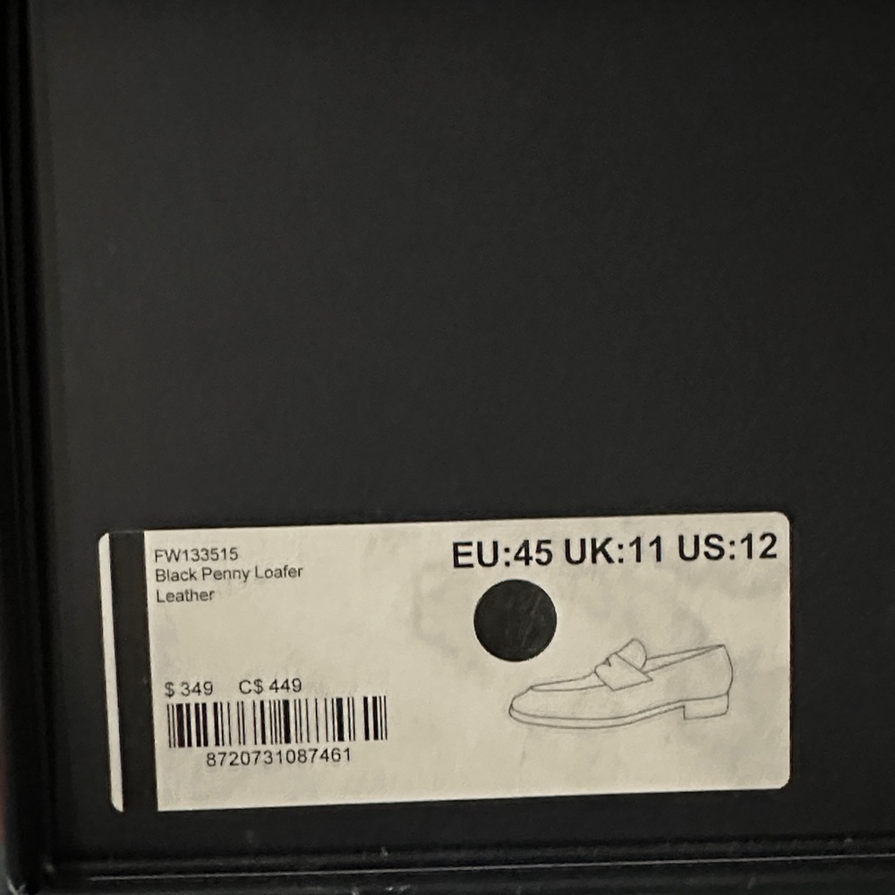 Suitsupply black Leather Penny Loafer